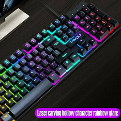 Universal Combinaison de clavier et de souris, rétroéclairage LED arc-en-ciel, USB filaire pour PC, ordinateurs portables pas cher