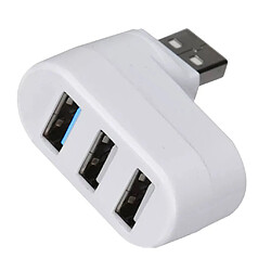 Acheter Concentrateur 3 ports rotatif à 180 degrés usb 3.0 + 2 usb 2.0 séparateur d'adaptateur blanc