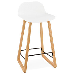 Alterego Tabouret snack mi-hauteur 'MAKI MINI' blanc style scandinave