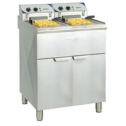 Friteuse Professionnelle Double sur Meuble Haut Rendement - 2 x 10 Litres - Casselin