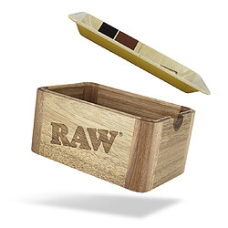 Cache Secret Box Mini Raw Boîte en Bois et Plateau pour Rouler