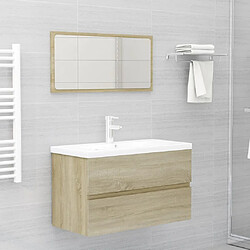 vidaXL Ensemble de meubles de bain chêne sonoma bois d'ingénierie