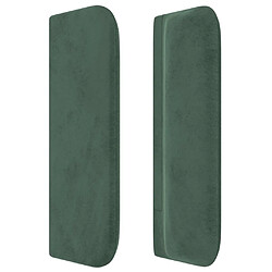 Avis vidaXL Tête de lit avec oreilles Vert foncé 103x16x78/88 cm Velours