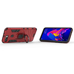 Wewoo Coque Housse de protection antichoc PC + TPU pour HuHonor View 20, avec support d'anneau magnétique (rouge) pas cher