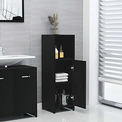 Avis Maison Chic Armoire de salle de bain,Meuble de rangement,Meuble haut Noir 30x30x95 cm Aggloméré -GKD946300