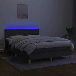 Acheter Sommier à lattes,Cadre à lattes de lit et matelas et LED pour Adulte Gris foncé 140x200 cm -MN63761