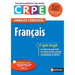 Français : CRPE, annales corrigées : écrit 2020 - Occasion