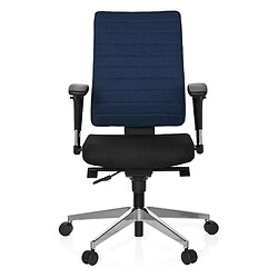 Chaise de bureau / siège tournant PRO-TEC 350 tissu noir / bleu hjh OFFICE