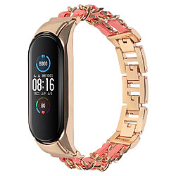 Bracelet en métal or rose/rose pour votre Xiaomi Mi Band 3/4