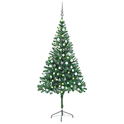 vidaXL Arbre de Noël artificiel pré-éclairé/boules 180 cm 564 branches