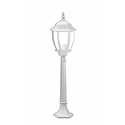 Tradex DE JARDIN 870MM VERRE LANTERNE E27 LUMIÈRE EXTÉRIEURE ALUMINIUM ES39 BLANC