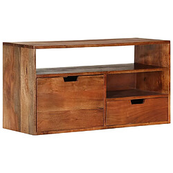 vidaXL Meuble TV 80x30x42 cm Bois d'acacia massif