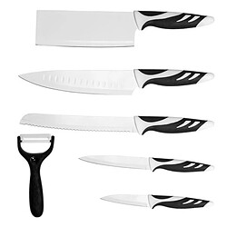 Acheter Totalcadeau 6 Couteaux de chef blanc avec manche antidérapant (6 pièces) - Couteaux professionnels pour la cuisine pas cher