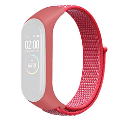 Bracelet en nylon réglable pour votre Xiaomi Mi Band 3/4/5/6/7 - Hibiscus rose