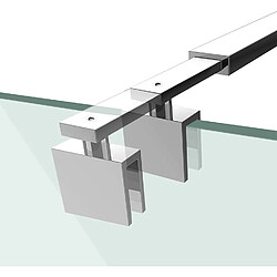 EMKE Barre de fixation pour douche à l'italienne 700-1200mm barre de stabilisation réglable pour verre 8-10mm