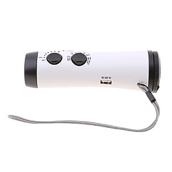 Acheter manivelle de secours 5-led lampe de poche avec radio sirène am / fm blanc