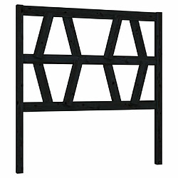 Maison Chic Tête de lit scandinave pour lit adulte,Meuble de chambre Noir 106x4x100 cm Bois massif de pin -MN46643