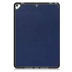 Avis Etui en PU + TPU avec support tripliure et porte-stylet bleu foncé pour votre Apple iPad 10.2 (2019)