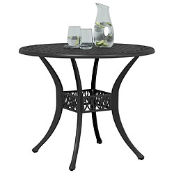 Avis vidaXL Table de jardin noir Ø90x75 cm aluminium coulé