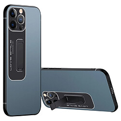 Coque en TPU anti-rayures, anti-chocs avec béquille cachée pour votre iPhone 14 Pro - bleu