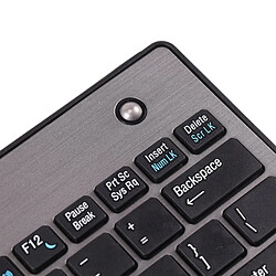 Acheter Wewoo Clavier sans fil QWERTY noir pour Windows / iOS / Android Combo7126 Bluetooth 85 touches avec trackball