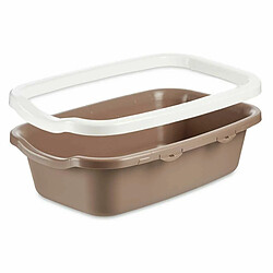 Avis Mascow Bac à litière pour chats Blanc Beige Plastique 38 x 16 x 58,5 cm (11 Unités)