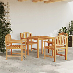 Maison Chic Ensemble de salle à manger de jardin 5 pcs,Table et chaises d'extérieur Bois de teck massif -GKD704717