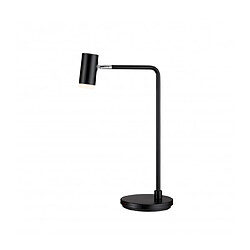 Luminaire Center Lampe de table Cato Q en Métal et Noir mat Diamètre 19,9 Cm