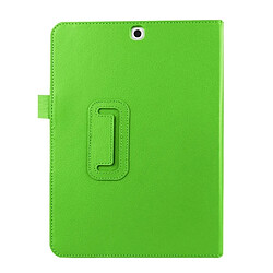 Avis Wewoo Housse Étui vert pour Samsung Galaxy Tab S2 9.7 / T815 Litchi Texture Horizontal Flip couleur solide Smart Case en cuir avec deux pliage titulaire & Fonction Sleep / Wake-up