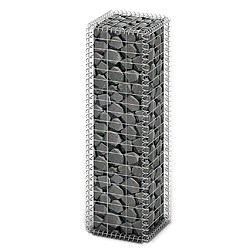 vidaXL Panier de gabion avec couvercle Fil galvanisé 100x30x30 cm