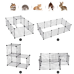 Acheter Pawhut Cage parc enclos pour animaux domestiques L 106 x l 73 x H 36 cm bords arrondis fil métallique noir 55