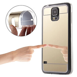 Wewoo Coque or pour Samsung Galaxy S5 / G900 plaqué miroir TPU étui de protection