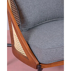 Acheter Nest Dream Fauteuil rétro vintage en noyer et rotin naturel - Robín