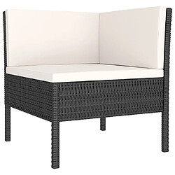 Avis Maison Chic Salon de jardin 6 pcs + coussins - Mobilier/Meubles de jardin - Table et chaises d'extérieur Résine tressée Noir -MN17182