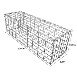 Acheter Monstershop Lot de 3 Paniers de Gabions 100cm x 30cm x 30cm