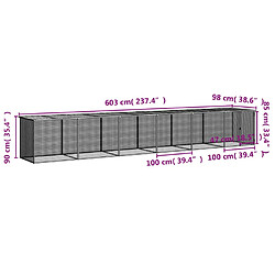 vidaXL Poulailler avec toit - Gris clair pas cher