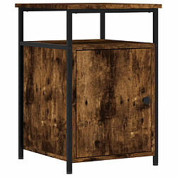 vidaXL Table de chevet chêne fumé 40x42x60 cm bois d'ingénierie