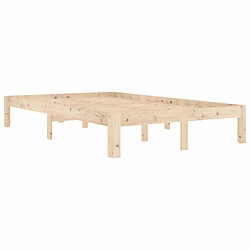 Avis Maison Chic Lit adulte - Lit simple Cadre de lit,Structure du lit Contemporain Bois de pin massif 120x200 cm -MN33986