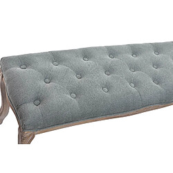 Avis Pegane Banquette en polyester gris et bois de sapin naturel - longueur 112 x Profondeur 36 x hauteur 48 cm