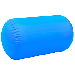 Avis vidaXL Rouleau gonflable de gymnastique avec pompe 100x60 cm PVC Bleu