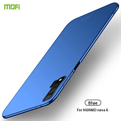 Wewoo Coque Pour Huawei Nova 6 Frosted PC Étui rigide ultra-mince bleu