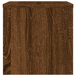 Maison Chic Table de chevet,Table de nuit,Table d'appoint pour salon Chêne marron 40x30x30 cm Bois d'ingénierie -MN89648 pas cher