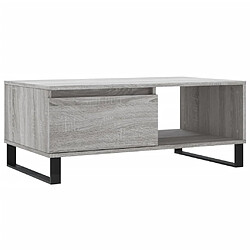 vidaXL Table basse Sonoma gris 90x50x36,5 cm Bois d'ingénierie