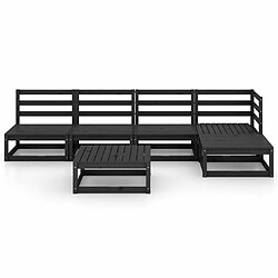 Avis Maison Chic Salon de jardin 5 pcs - Table et chaises d'extérieur - Mobilier/Meubles de jardin Moderne noir bois de pin massif -MN54080