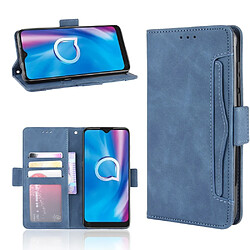 Etui en PU spécial avec plusieurs porte-cartes bleu pour votre Alcatel 1S/1V/3L (2020)