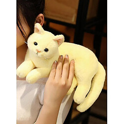 Universal Homemiyn Cat Doll mignon en peluche de fille en peluche fille ragdoll drague cadeau d'anniversaire (30x15x20cm) (jaune)