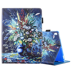 Wewoo Coque pour iPad Pro 10.5 pouces peint motif de fleurs horizontale flip étui en cuir avec 3 porte-engrenages et fentes cartes