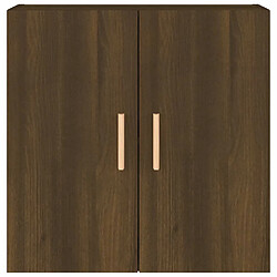 Maison Chic Armoire murale,Meuble de Rangement,Armoire Suspendue Chêne marron 60x30x60 cm Bois d'ingénierie -MN57722 pas cher