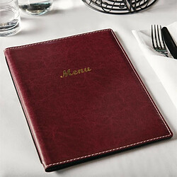 Avis Porte-Menus en Simili Cuir Bordeaux - Format A4 - Olympia - - Simili cuir 235x10x325mm