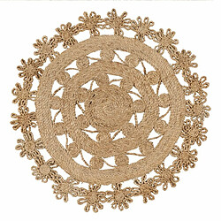 BigBuy Home Tapis Naturel Jute 120 x 120 cm